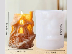 Molde silicona vela casita del bosque